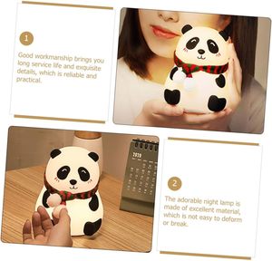 ไฟกลางคืน LED สีขาวทันสมัย ควบคุมด้วยระบบสัมผัส วัสดุซิลิโคนและ ABS ขายส่งปี 2024 - Product Image 2