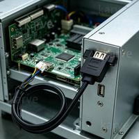 Kabel Ata Motherboard PC Kit Kabel Header USB 3.0-20Pin Port USB-A Ganda Braket PCI Konverter Tipe C Panjang 65Cm Tembaga Murni