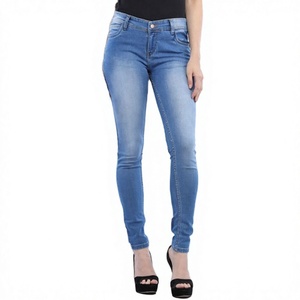 Jeans en denim pour femmes en gros – Coton/Spandex, coupe skinny évasée, délavé, respirant, écologique, couleur bonbon, décontracté, qualité supérieure - Product Image 4