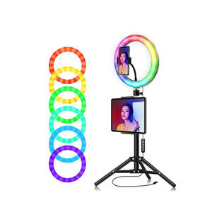 Anneau lumineux <span class=keywords><strong>LED</strong></span> pour Selfie, 32cm, variable, rvb, couleur, 13 pouces, <span class=keywords><strong>MJ33</strong></span>, anneau lumineux doux pour appareil photo, téléphone, photographie, vidéo - Product Image 4