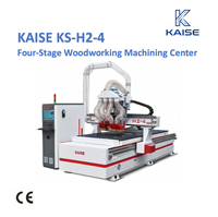 Routeur CNC 3 axes pour le travail du bois avec chargement/déchargement automatique, moteur PLC, table 1300x2800mm, 4 broches pour la production de meubles en série