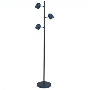Lámpara de Pie LED de 120V con Control de Botón, Lumetal 3000K (Blanco Cálido), Regulable, Alto Brillo, IP20, CRI 80, Pantalla de Vidrio y Aluminio, para Interiores - Product Image 1