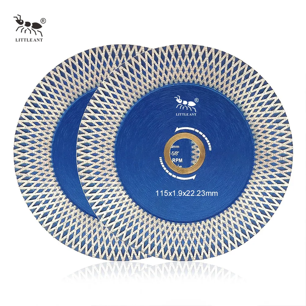 LITTLE ANT Diamond Turbo Corrugated Continuous Rim Saw Blade Cutting Grinding Disc for Ceramic Porcelain Tile Refurbishing