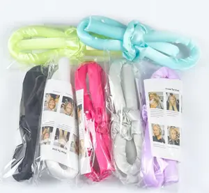 Heatless Hair Curlers Curling Rod Headband No Heat Hair Curls Ribbon Rollers For Long Hair To Sleep