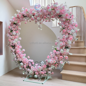 E069 FLR Arbre à fleurs en arc décoratif blanc en forme de cœur en soie pour <span class=keywords><strong>les</strong></span> propositions de mariage, <span class=keywords><strong>les</strong></span> fêtes et <span class=keywords><strong>les</strong></span> décors d'événements - Product Image 4