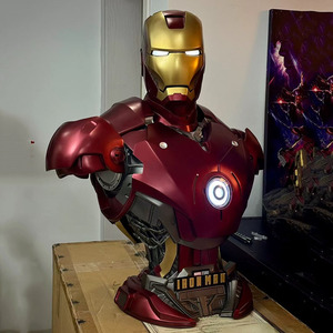 Estatua Personalizable de Iron Man de <span class=keywords><strong>los</strong></span> <span class=keywords><strong>Vengadores</strong></span>, Adorno de Mesa, Busto de Personaje de Resina, Escultura Personalizada de Personaje de Animación - Product Image 2