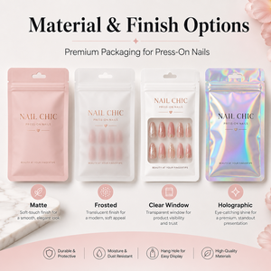 Pochette réutilisable pour <span class=keywords><strong>faux</strong></span> <span class=keywords><strong>ongles</strong></span> à presser, sac de rangement pour nail art avec fermeture éclair et trou de suspension pour <span class=keywords><strong>faux</strong></span> <span class=keywords><strong>ongles</strong></span> et produits de beauté - Product Image 5