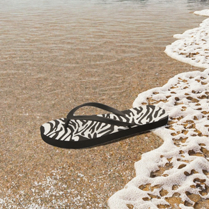 Chanclas con estampado de cebra para mujer, antideslizantes, sandalias de playa de verano, sandalias de goma de PVC, zapatillas informales - Product Image 3
