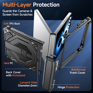 Nueva Funda Magnética Resistente con Protección Total y Soporte Metálico Oculto para <span class=keywords><strong>Samsung</strong></span> <span class=keywords><strong>Z</strong></span> <span class=keywords><strong>Flip</strong></span> 8 7, Funda para Teléfono Plegable - Product Image 5