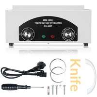 Stérilisateur à chaleur sèche de bureau miniature 300W avec double bouton de réglage de la température et minuterie pour les outils de salon de beauté, de manucure et de barbier