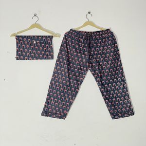 Conjunto de Pijama de Lujo 100% Algodón con Pantalón Largo - Ropa de Dormir de Algodón, Ropa de Dormir y de Estar por Casa de Verano Estilo Bohemio para Mujer, Regalo - Product Image 3