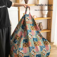Canapé paresseux moderne européen inclinable et pliable en tissu confortable à motif zèbre, avec broderie géante en forme de larme, pouf pour salon intérieur