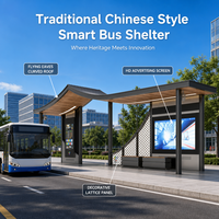 Abri de bus publicitaire extérieur personnalisable au design moderne pour ville