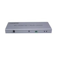 Commutateur multiviewer 4K 30Hz 9 ports 9x1 avec RS232, contrôleur multi-affichage