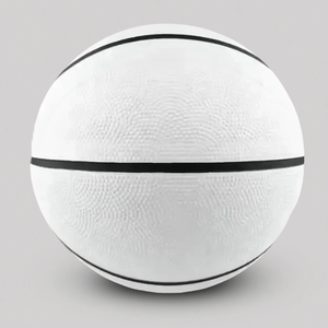 Pallone da <span class=keywords><strong>Basket</strong></span> in Gomma Bianca Personalizzabile, Misure 5/6/7, per Disegno Fai-da-Te per Bambini, Logo Personalizzato, Allenamento Interno ed Esterno - Product Image 4