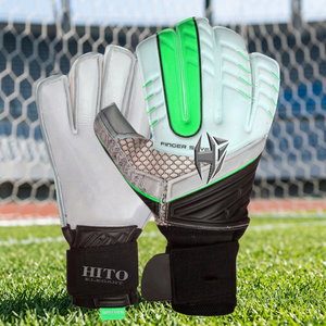 Nouveau design Gants de gardien de but de football en latex à contact frontal, avec silicone injecté au dos et découpe négative, avec protection du pouce, personnalisables - Product Image 2