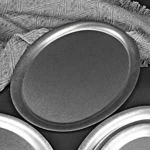 Copo de nieve japonés Vintage ovalado 304 plato de restaurante de acero inoxidable bandeja de postre <span class=keywords><strong>vajilla</strong></span> de cocina - Product Image 3