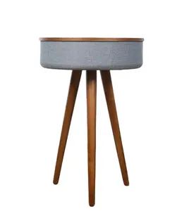 WEKIS Smart Coffee Table Speaker Small Round luxury Mini Bedside Table Simple Sofa Living Room Solid Wood Table