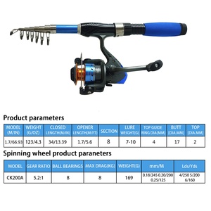 Ensemble <span class=keywords><strong>canne</strong></span> à pêche et moulinet pour enfants, matériel de pêche intelligent pour débutants, kit de pêche pour enfants - Product Image 2