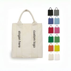 Sac fourre-tout en toile réutilisable avec logo personnalisé, avec poignée, pliable, en coton, sac d'épicerie écologique, idée de cadeau - Product Image 1