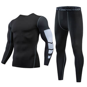 Plus collant sportivi in velluto tuta asciutta traspirante <span class=keywords><strong>Fitness</strong></span> abbigliamento caldo tuta da corsa da <span class=keywords><strong>uomo</strong></span> - Product Image 4