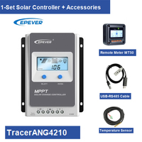 Controlador Solar USA Stock Tracer de 20A, 30A, 40A, 12V, 24V con Reconocimiento Automático, Entrada de CC de 100V, Medidor MT52 RS485
