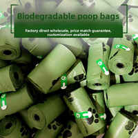 Sacs biodégradables pour pelle à déjections animales, sacs jetables épaissis pour déchets de chiens et chats, en plastique, prix d'usine, vente en gros