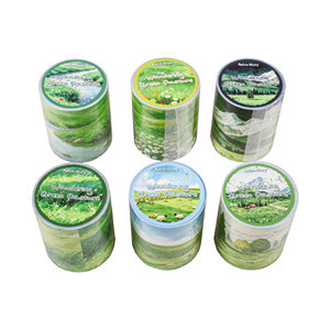 1 rollo de cinta adhesiva de la serie Aoyama Man'yo: materiales decorativos para bricolaje para diarios con temática de paisajes - Product Image 5