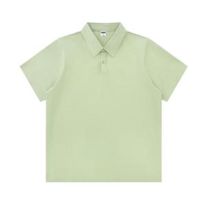 Camisa Polo Verde Guisante de Manga Corta, Color Sólido, Poliéster, Ropa de Trabajo, Uso Diario - Product Image 1