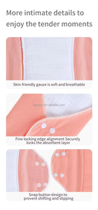 Vente en gros de 6 pièces coton biologique réutilisable super absorbant pour femmes incontinence ailée protège-slip respirant serviettes hygiéniques - Product Image 4