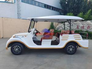 Voiture électrique classique vintage 8 places de luxe, véhicule touristique rétro avec moteur AC, 50 km/h, pour sites touristiques et hôtels - Product Image 5