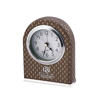 Horloge de voyage en cuir Pu de table design fantaisie horloge de bureau support de bureau