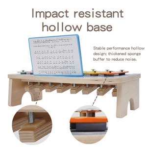 Kit musical éducatif 2-en-1 Qiaike en bois pour enfants, avec clavier de piano et <span class=keywords><strong>xylophone</strong></span> (8 gammes) - Product Image 3