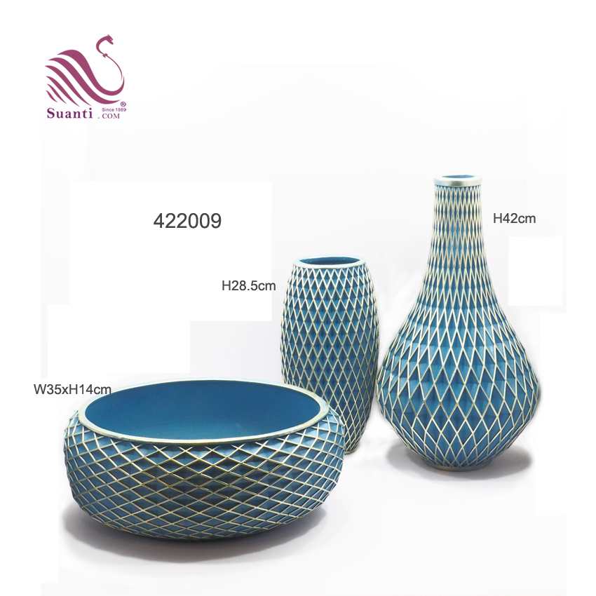 Роскошные наборы ВАЗ с золотым краем для украшения отеля/дома/сада