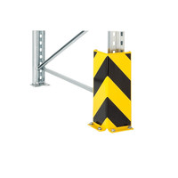 Protections de poteaux en acier robuste pour rayonnages de stockage d'entrepôt industriel, protections d'angle en métal pour rayonnages