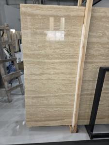 Dalle de travertin blanc turc poli et rempli DCT021, pierre naturelle haute brillance pour revêtement mural extérieur et décoration extérieure - Product Image 6