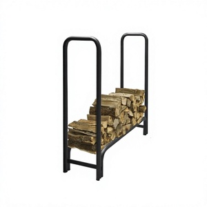 Support de rangement pour bûches en fer noir de qualité supérieure, support de rangement pour bois de qualité supérieure, taille et forme personnalisées, support pour bûches pour extérieur et intérieur - Product Image 1