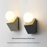 Lampes murales LED en micro-ciment de style minimaliste moderne, finition pierre givrée imperméable, pour couloir et usage extérieur, élégantes, 36V
