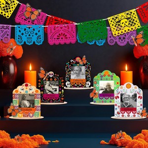 Marcos <span class=keywords><strong>de</strong></span> Fotos <span class=keywords><strong>de</strong></span> Madera para el Día <span class=keywords><strong>de</strong></span> <span class=keywords><strong>Muertos</strong></span> con Calavera <span class=keywords><strong>de</strong></span> Azúcar y Flor <span class=keywords><strong>de</strong></span> Caléndula - Product Image 2