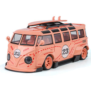 Nouveau Style 1:32 V0lkswagen T1 <span class=keywords><strong>Bus</strong></span> haute précision alliage Simulation modèle mignon véhicule métal son lumière enfant jouet cadeaux de noël - Product Image 3