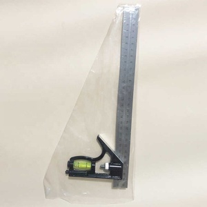 Righello ad angolo combinato Mobile in acciaio inox 300MM strumenti di misurazione ingegneria civile utensile a mano Mobile orizzontale - Product Image 5