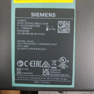 Siemens frekans dönüştürücü ekipmanı 6SL3100-0BE25-5AB0 SINAMICS S120 aktif arabirim modülü 55KW