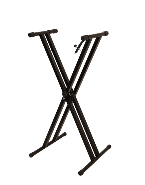 High Quality Keyboard Stand Adjustable X-Style Double Pipe Keyboard Music Stand with Pull Knob Lock Wholesale Price