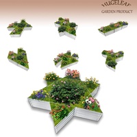 Bac à légumes surélevé triangulaire en acier galvanisé, kit détachable pour la culture de fruits, légumes racineux et fleurs