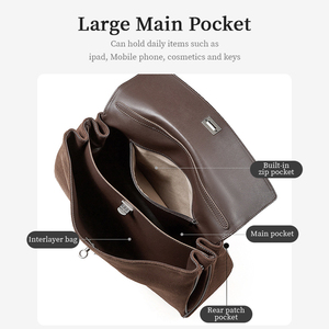 Bolso Tote de Cuero Genuino de Alta Calidad, Bolso de Hombro de Lujo para Mujer, Gran Capacidad, de Marca - Product Image 3