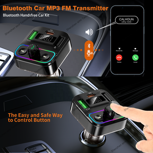 New <span class=keywords><strong>Bluetooth</strong></span> xe MP3 máy nghe nhạc FM Transmitter tay miễn phí xe <span class=keywords><strong>Kit</strong></span> đầy màu sắc ánh sáng USB âm thanh <span class=keywords><strong>Receiver</strong></span> Type-C kép USB sạc xe hơi - Product Image 3