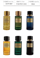 Flacon de parfum de luxe personnalisé de 100 ml de Dubaï avec bouchon, diffuseur de parfum, flacon de parfum vide, flacon de parfum en verre