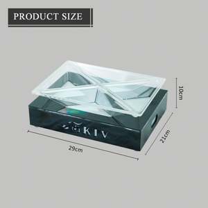 Fête de mariage bar lounge boîte de nuit restaurant hôtel verre clair assiette de fruits rougeoyants plateau de service à LED - Product Image 3