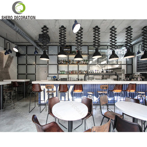 Diseño interior de cafetería a la moda, estación de barra de café, diseño de barra de bar duradera para decoración de cafeterías - Product Image 3