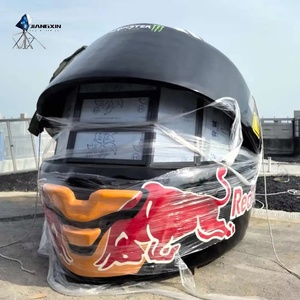Escultura Moderna con Forma de Casco de Motocicleta en FRP, Ideal para Cafés y Estaciones de Entrega, Perfecta para Instagram - Product Image 1